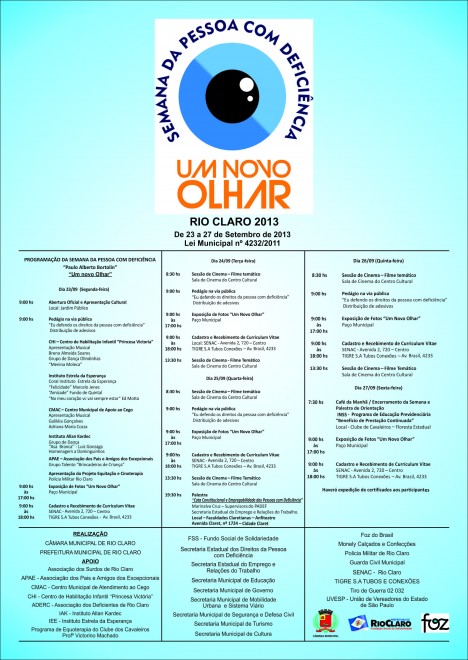 Cartaz Semana deficiente 2013